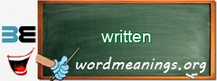 WordMeaning blackboard for written